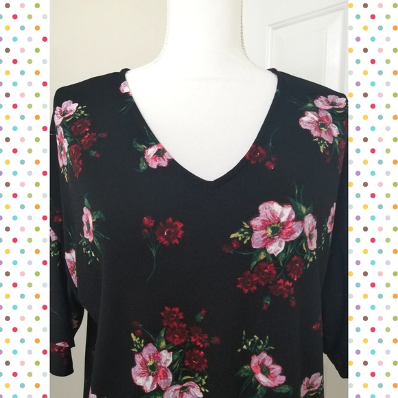 EXPRESS Floral textured Ruffle sleeve Top XS - Picture 5 of 7